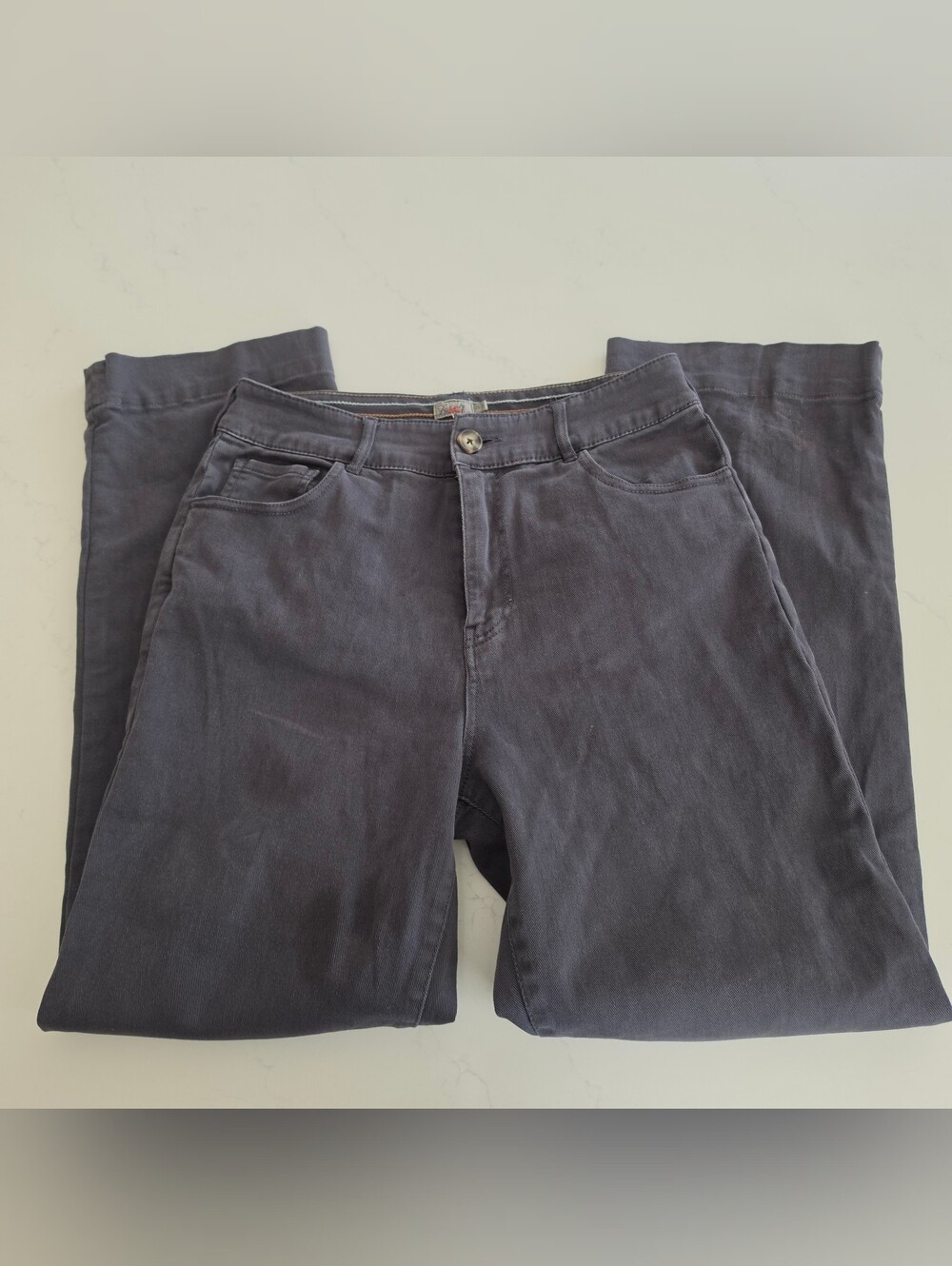 Faherty 5 Pocket  Classic Straight-Leg Chinos in Charcoal Slate Dark Gray 29
